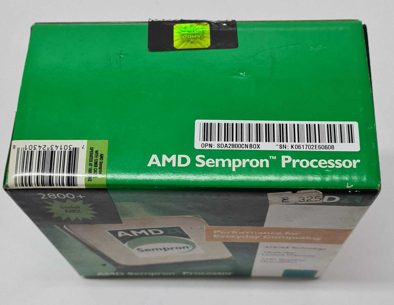 AMD Sempron Processor AMD64 2800+ CPU SDA2800IAA2CN 1.6GHz AM2 Socket **NEW**