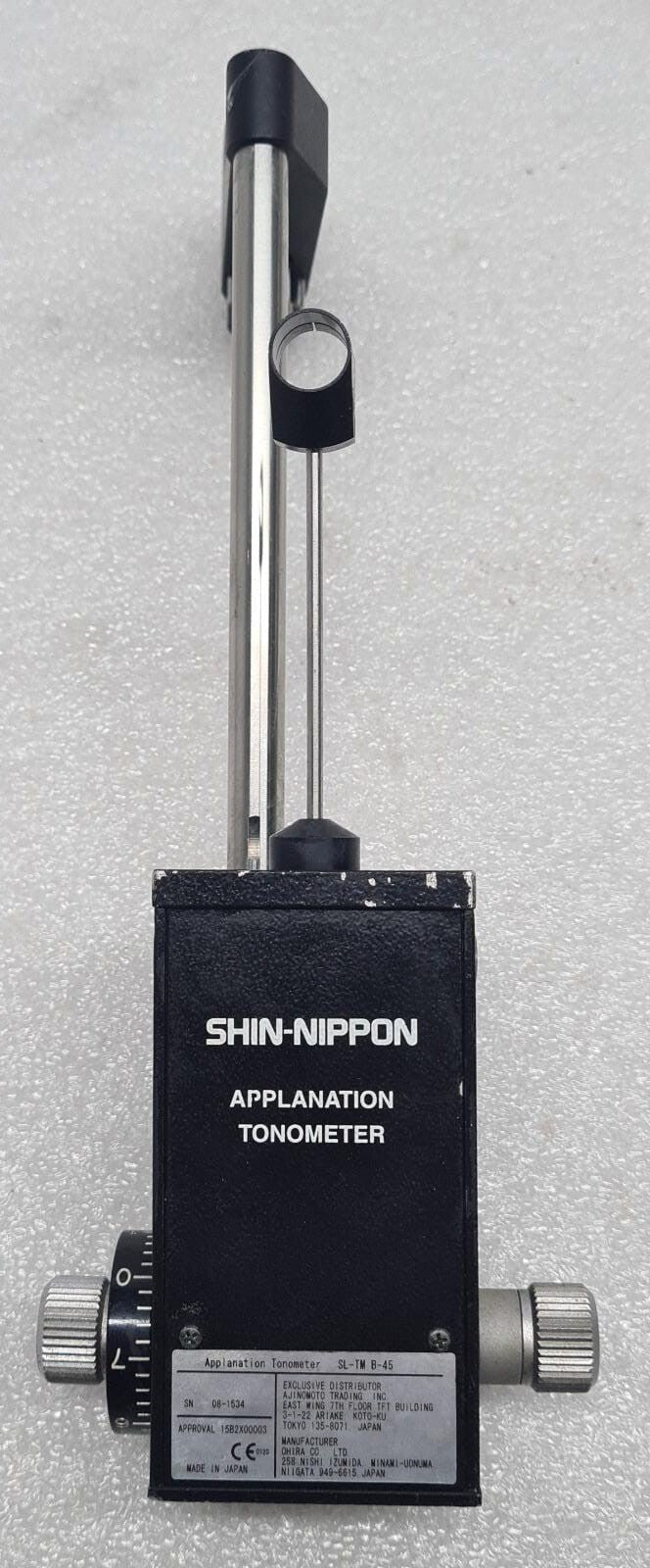OHIRA SHIN NIPPON Applanation Tonometer SL-TM B-45 for Slit Lamp Optometry