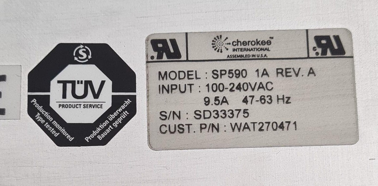 CHEROKEE SP590 1A WAT270471 Power Supply 100-240VAC for Waters Alliance 2695