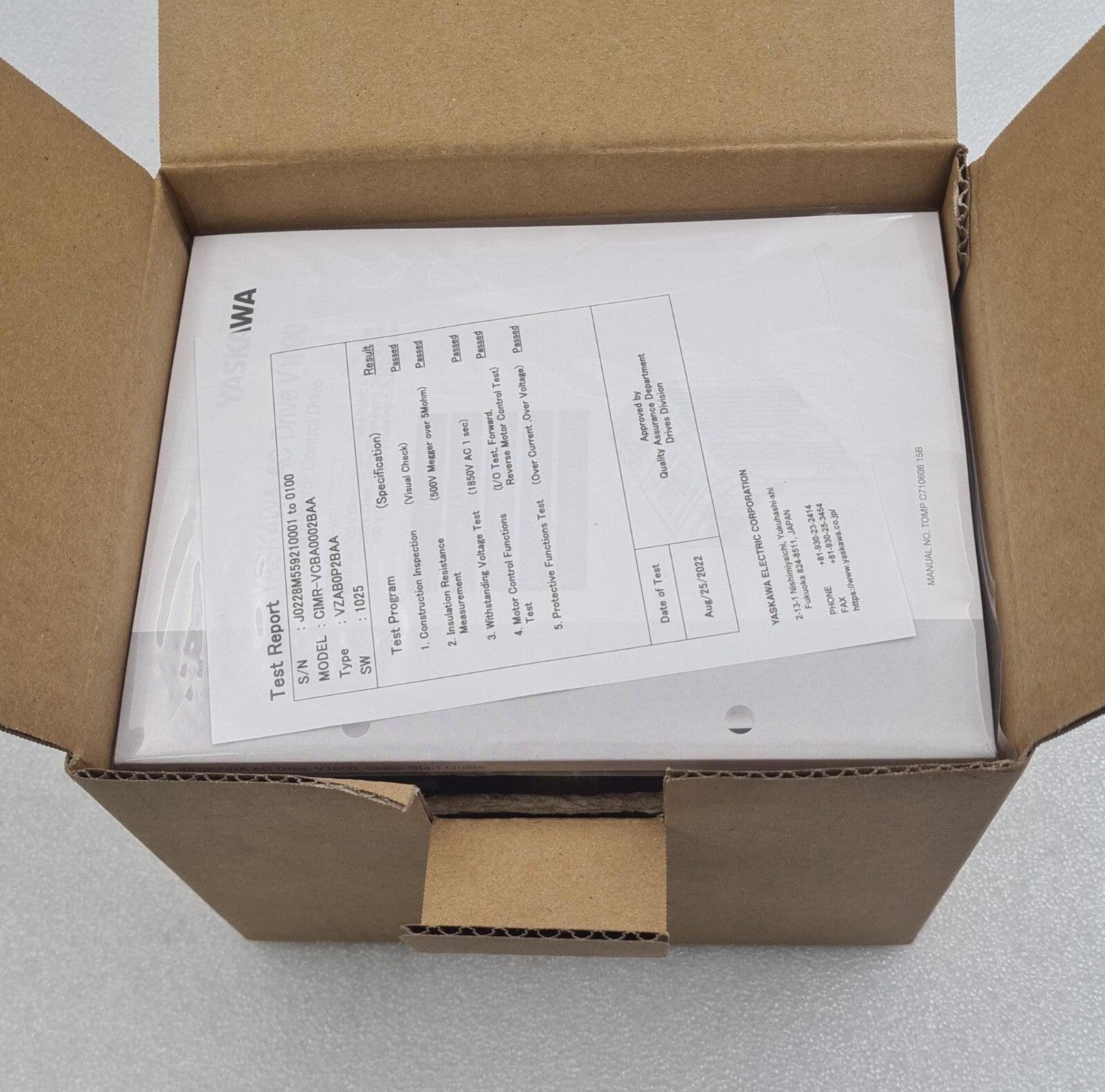 NEW - YASKAWA V1000 Frequency Inverter CIMR-VCBA0002BAA / VZAB0P2BAA 0.37/0.25kW