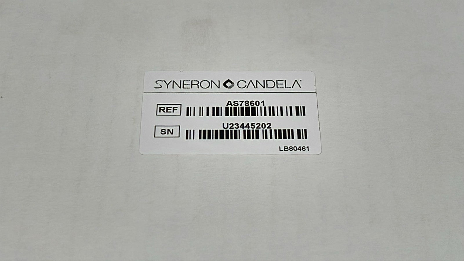 Syneron Candela AS78601 PCB board label close-up