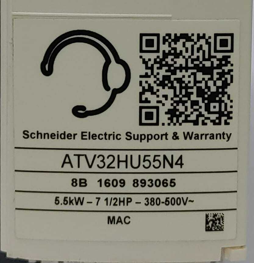 Schneider Telemecanique Altivar 32 Series ATV32HU55N4 5.5kW 7 1/2HP 5,5kw 400V