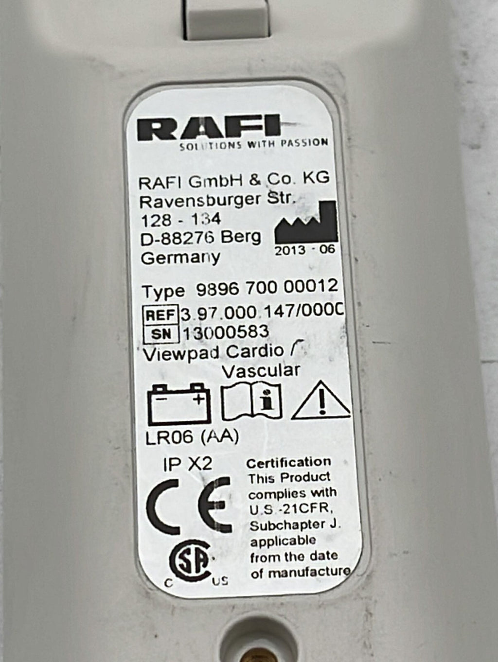 Philips Viewpad Cardio Vascular 9896 700 00012 RAFI Laser Remote 3.97.000.147