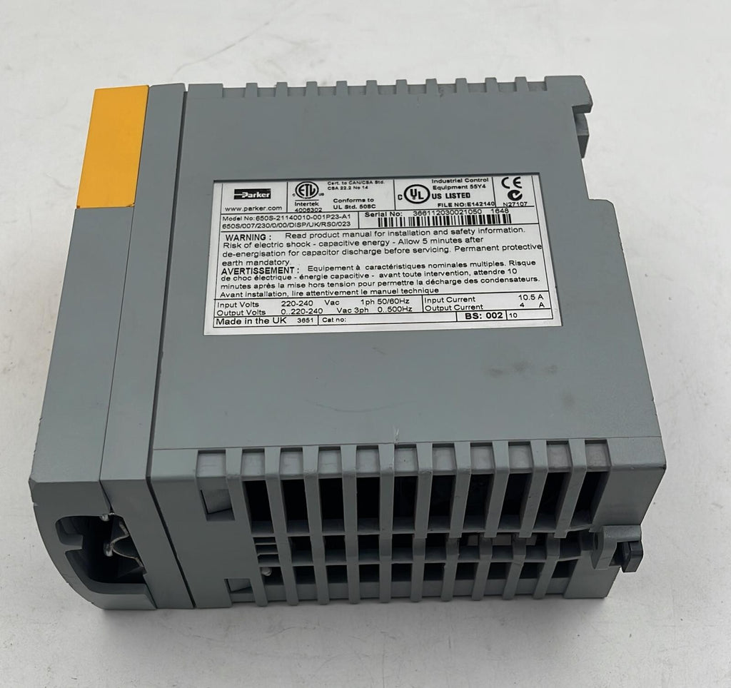 Parker 650 series 650S-21140010-001P23-A1 Servo Control Drive W/ 6511-TTL-00-G
