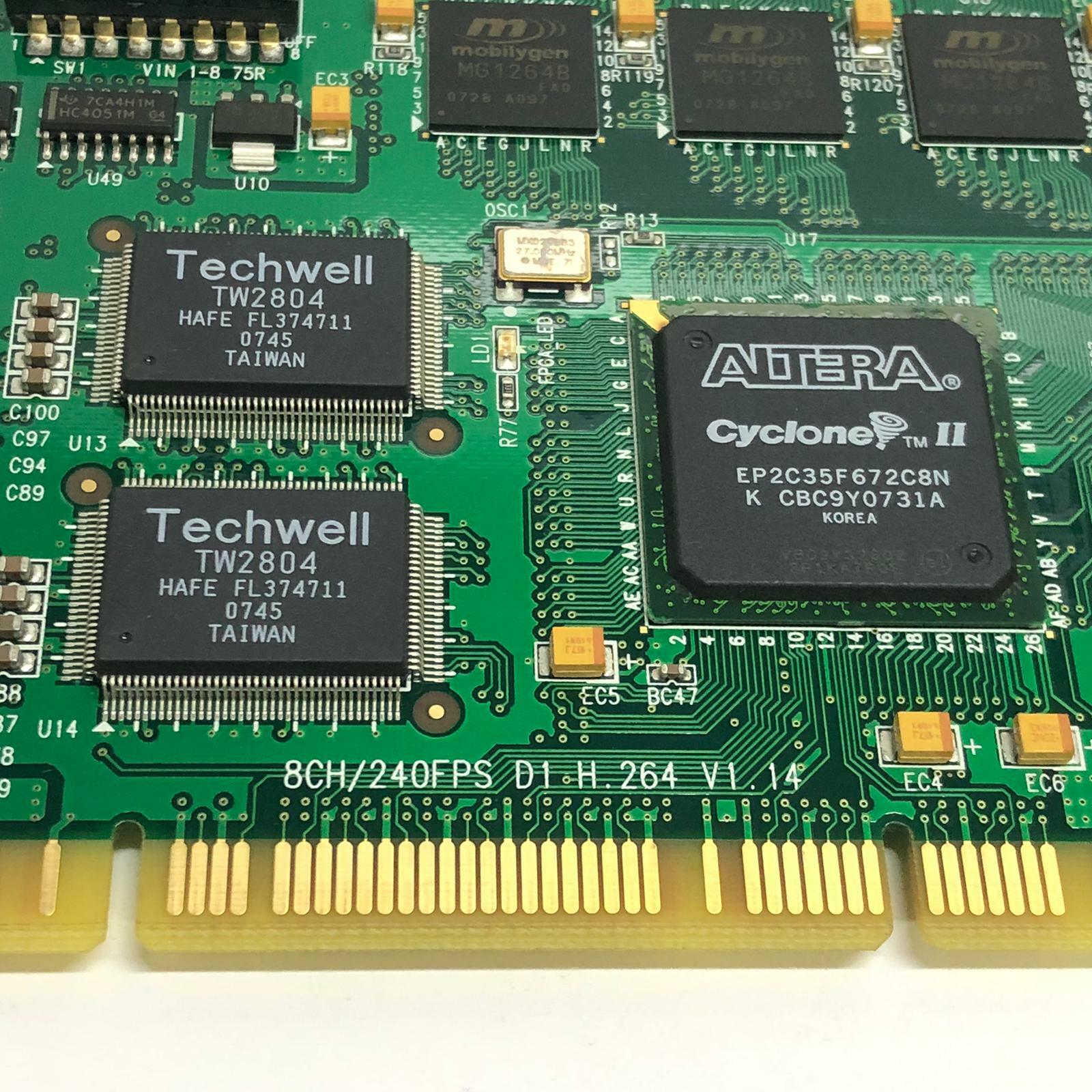 D1 Hardware Compressed 8 Channel 240fps DVR Card H.264 CCTV DVR Capture Board