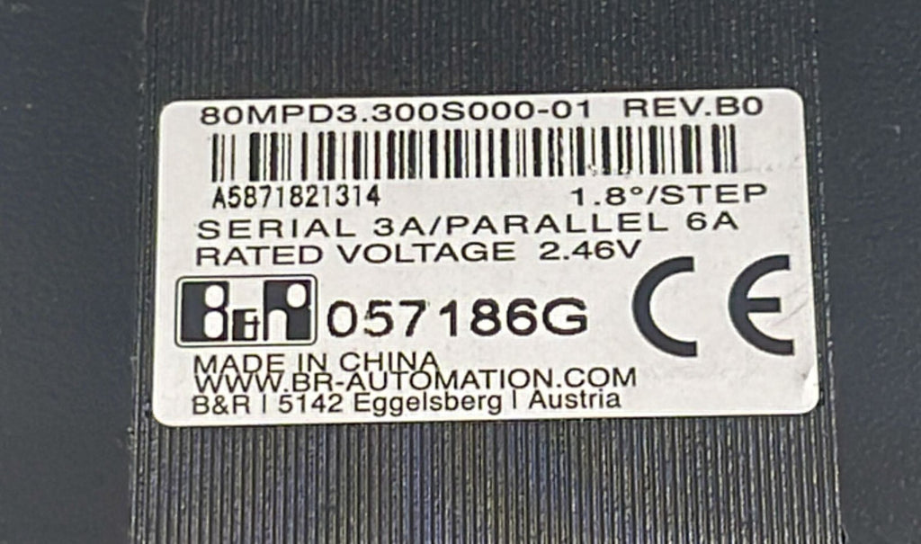 B&R 80MPD3.300S000-01 REV. BO 2-Phase Hybrid Stepper Motor
