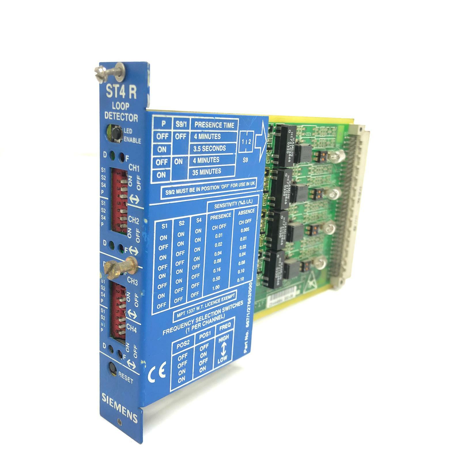 SIEMENS ST4R Loop Detector Board ST950 ICM Intelligent Traffic System compatible