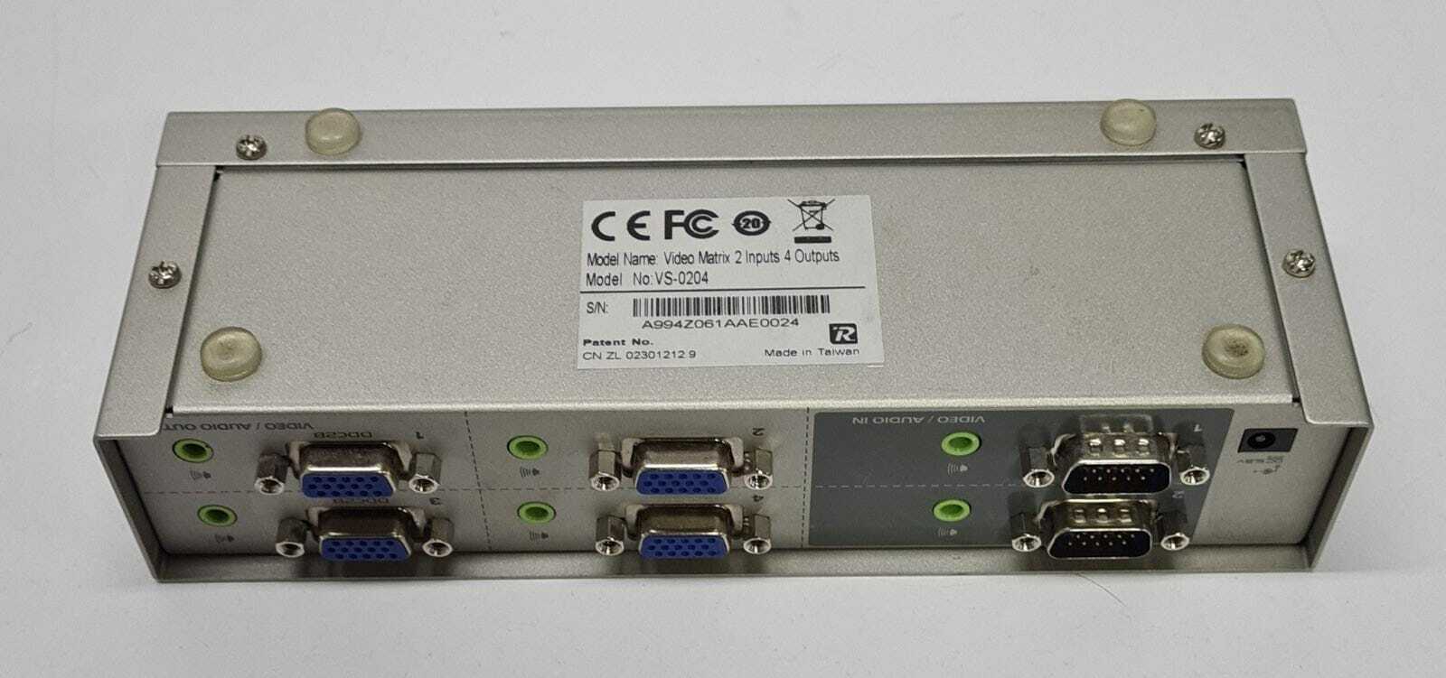 ATEN VS- 0204 Video Matrix 2 Inputs 4 Outputs Switch VGA / SVGA Audio VanCryst