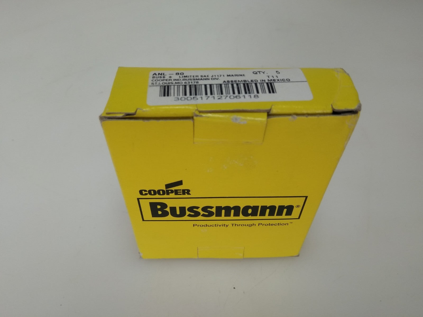 Lot 5 - Cooper Bussmann Anl 80 Amp 32ac 80dc Current Limiting Power Fuse Marine