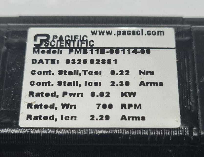 Pacific Scientific PMB11B- 00114- 00 AC Servo Motor servomotor 3 Phase 36 Vrms