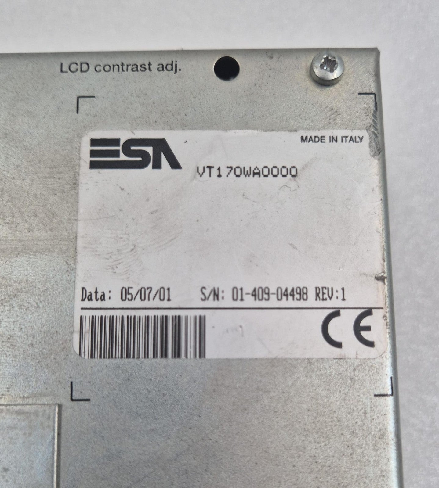 ESA VT170W OPERATOR INTERFACE PANEL VT170WA0000 24V **AS-IS**