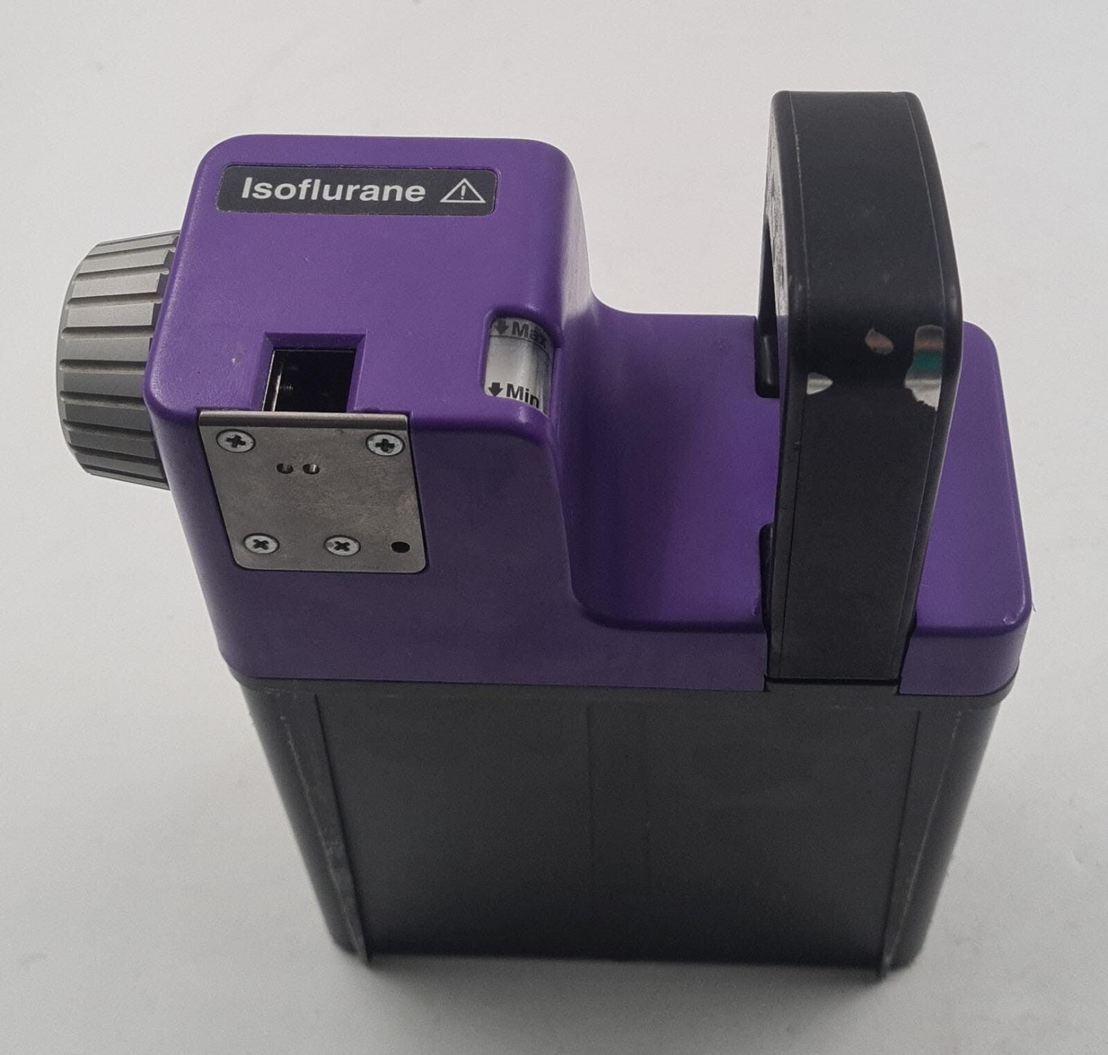 Aladin A-VISO-00-02 Isoflurane vaporizer side view with handle