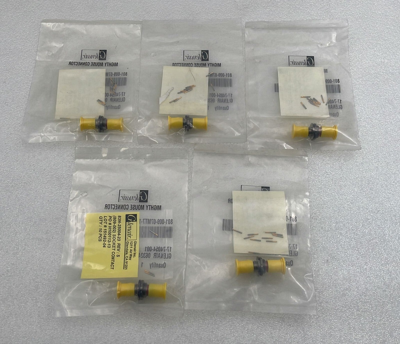 [LOT 5 PCS] Glenair 801-009-07MT7-10SA-501 Mighty Mouse Connector