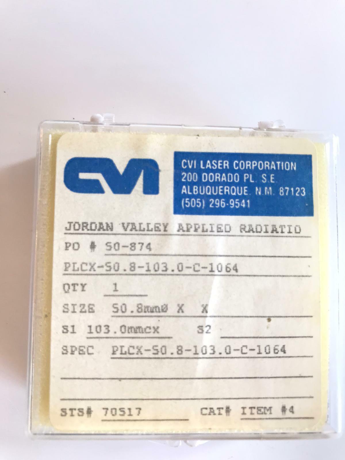 CVI Laser Grade Plano-Convex Spherical Lenses, N-BK7 PLCX-50.8-103.0-C-1064