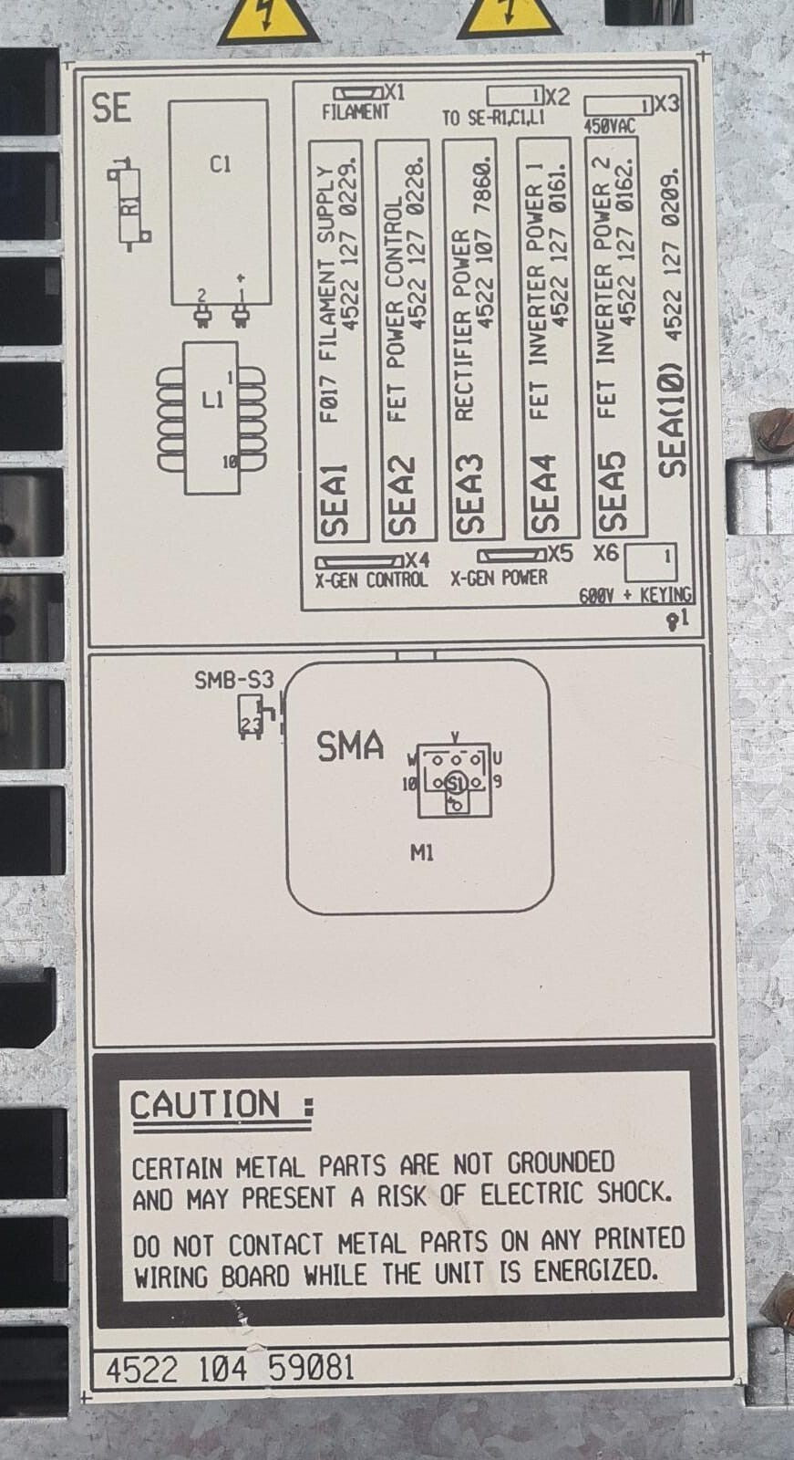 PHILIPS BV300 C-Arm 4522 104 59081 POWER SUPPLY UNIT 4522 129 06001