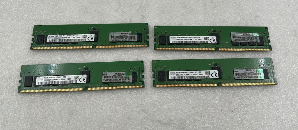 [LOT 4 PCS] SK HYNIX 16GB 2Rx8 PC4-2666V HMA82GR7CJR8N-VK DDR4 Memory Server RAM