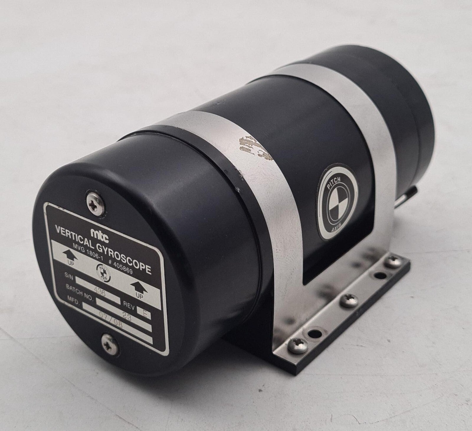 PITCH AXIS MTC VERTICAL GYROSCOPE MVG-1806-1 # 405869