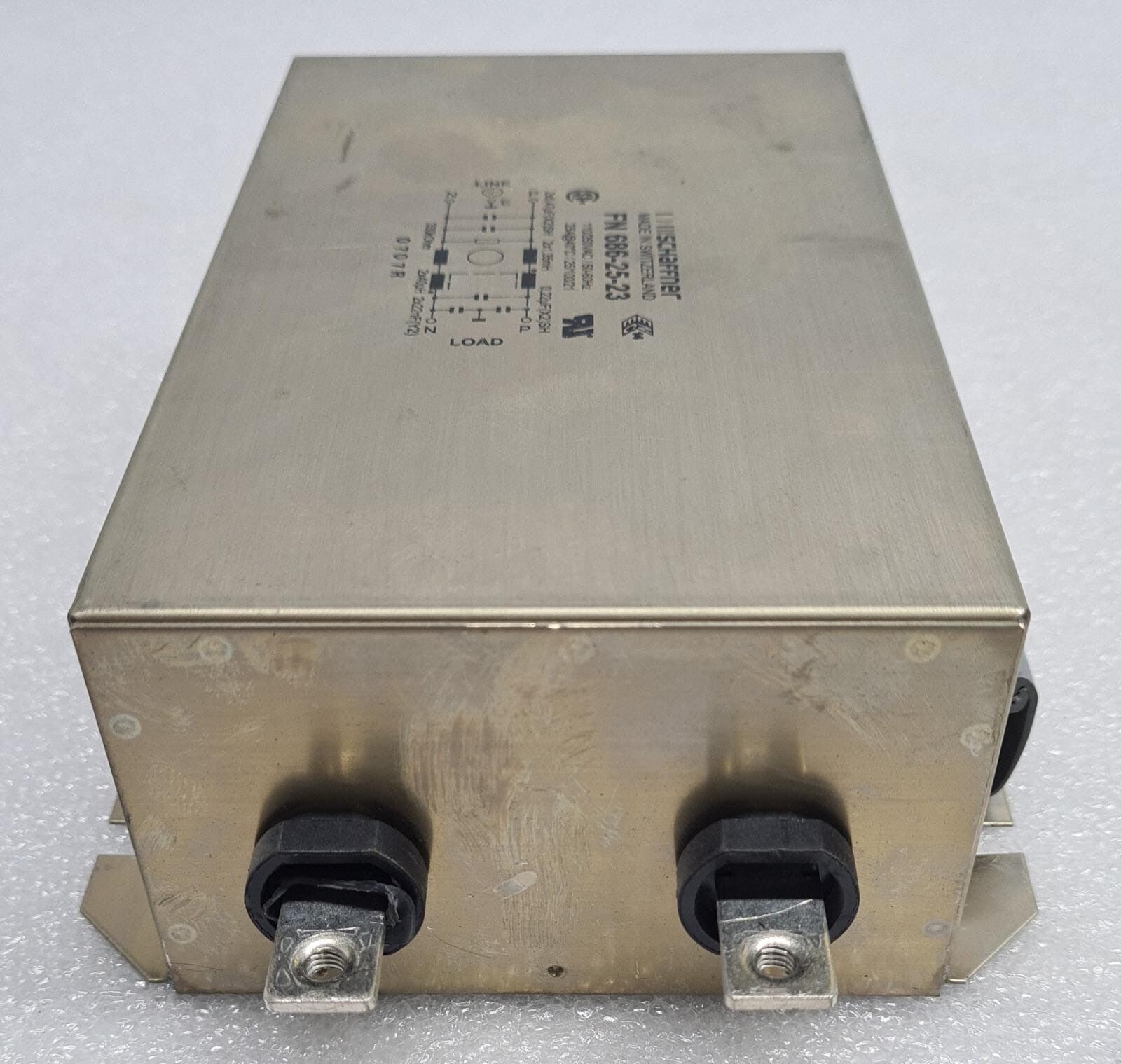 SCHAFFNER FN 686-25-23 110/250VAC 50-60Hz Power Line Filter