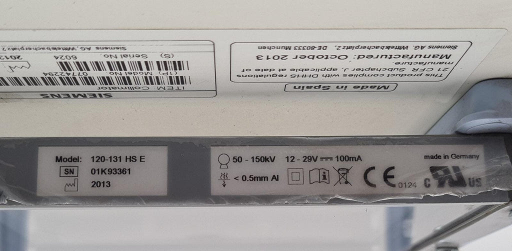 SIEMENS Collimator 07742294 X-Ray for MOBILETT XP Eco