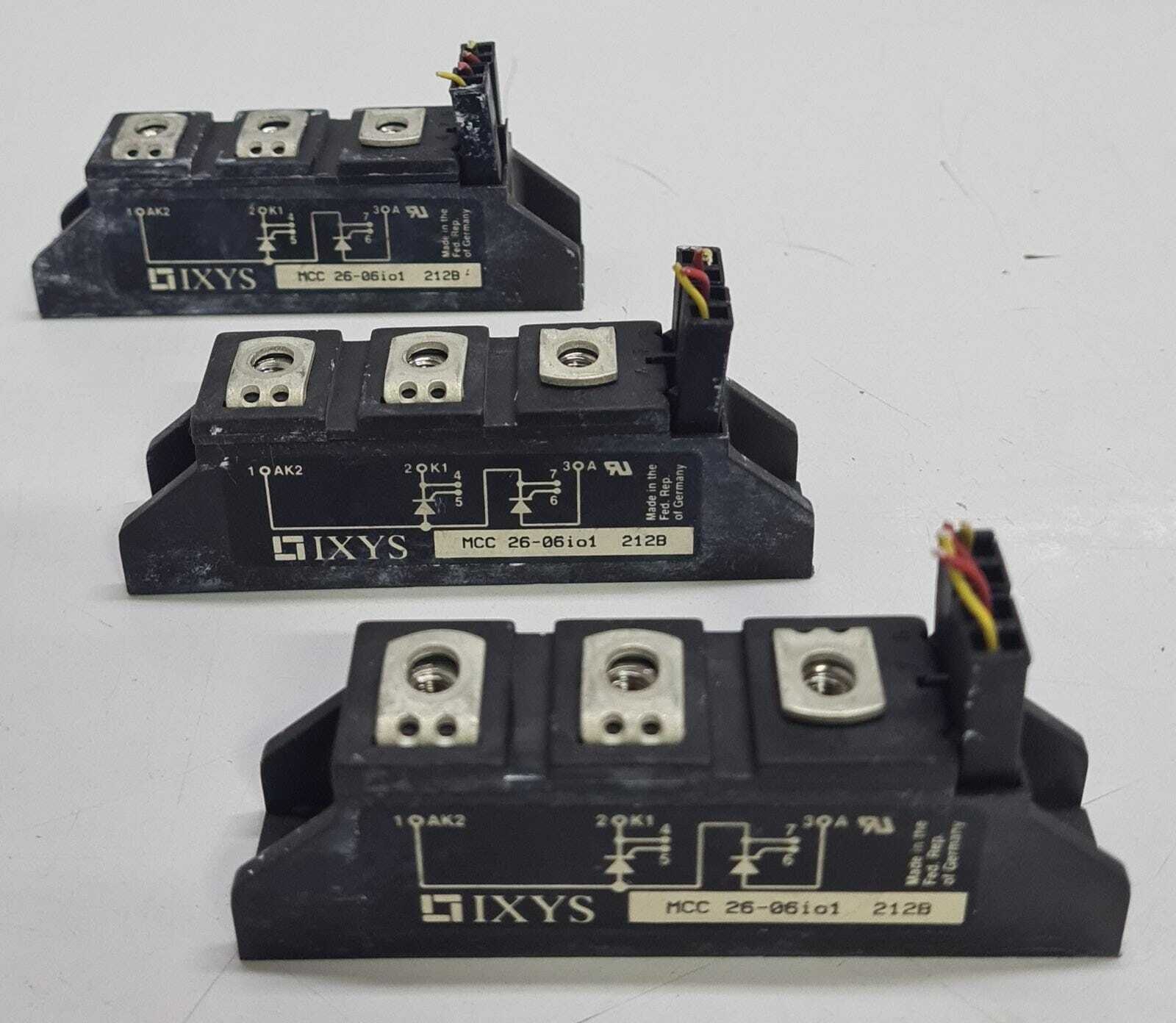 [LOT OF 3] IXYS MCC 26- 06io1 212B MCC2606io1 THYRISTOR Module OEM