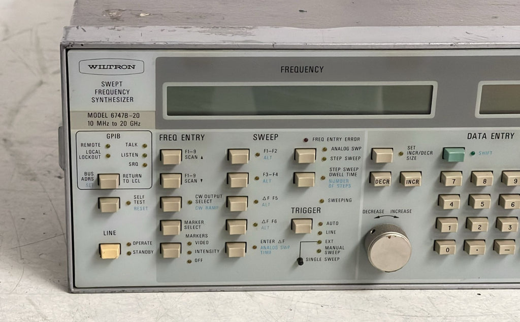 Wiltron Model 6747B-20 Swept Frequency Synthesizer 10MHz 20GHz