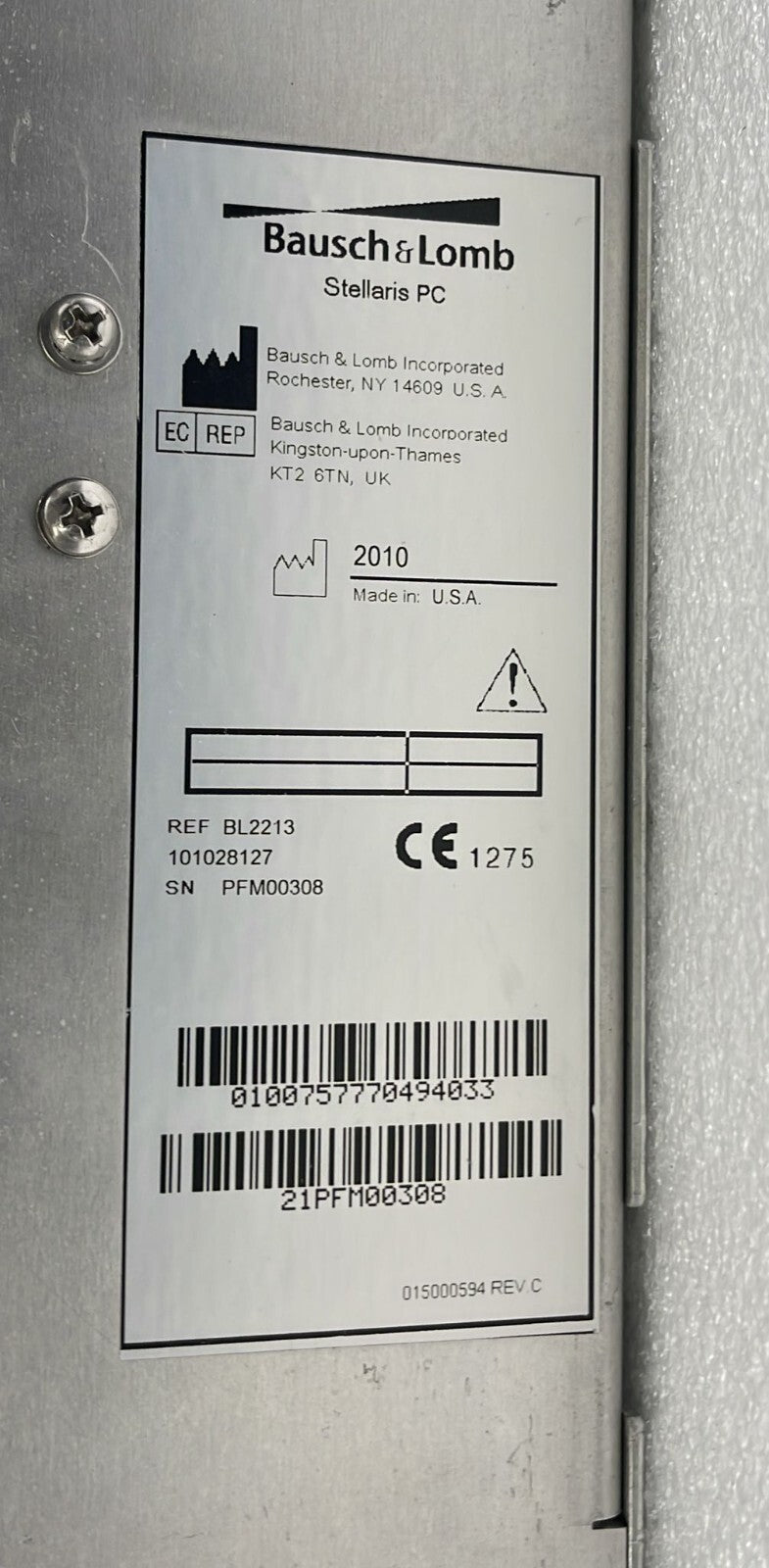 Bausch & Lomb Stellaris PC REF BL2213 **AS IS