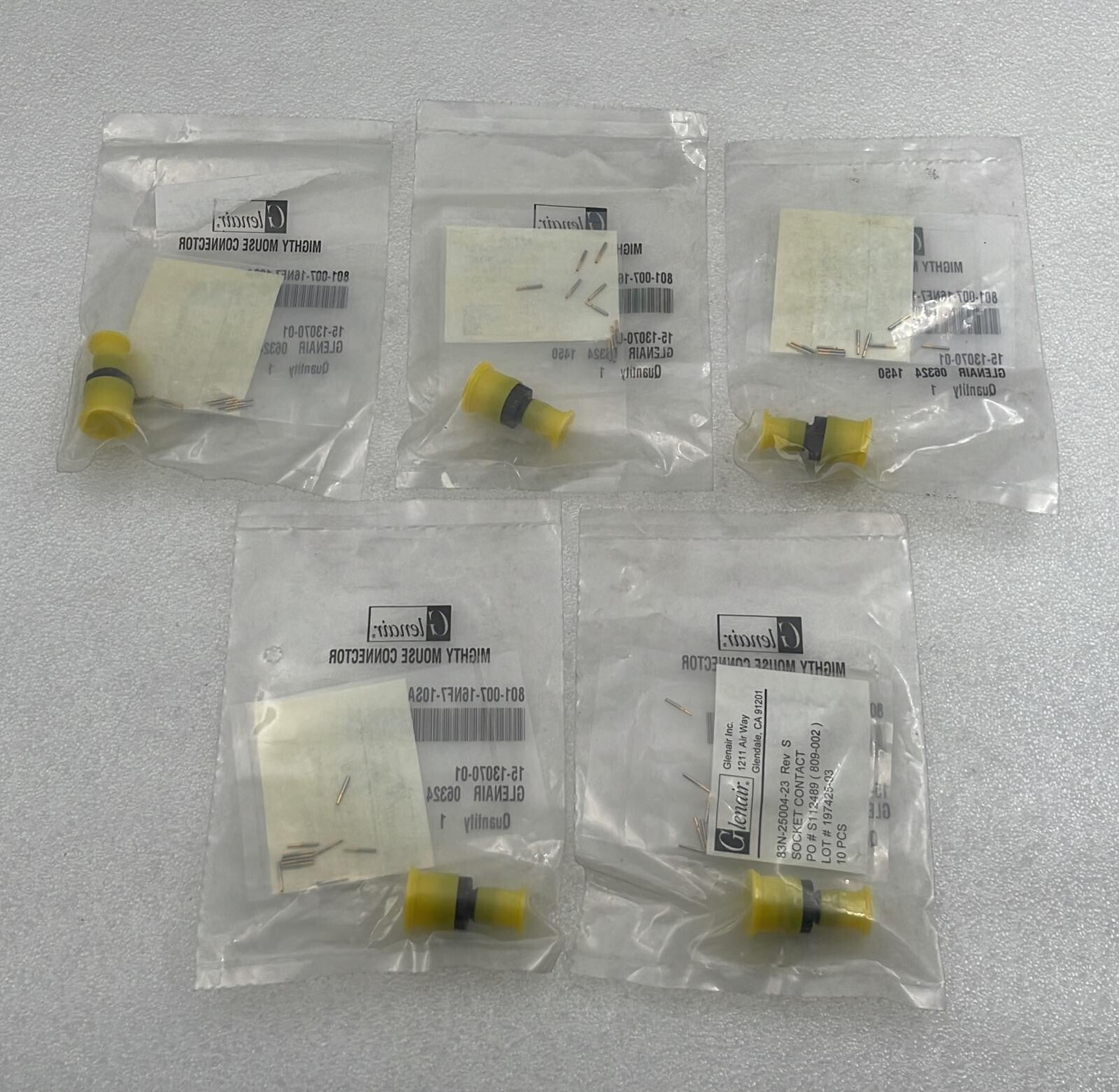 [LOT 5 PCS] Glenair 801-007-16NF7-10SA Mighty Mouse Connector