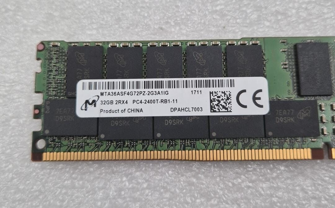 [LOT 8 PCS] MICRON 32GB 2RX4 PC4-2400T MTA36ASF4G72PZ-2G3A1IG Memory RAM