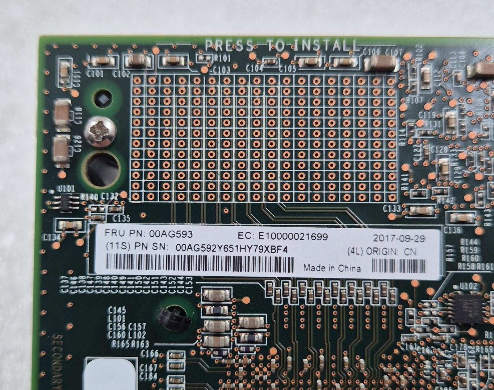 Lenovo 00AG593 P010103-41B 4-Port 10Gb Virtual Fabric Adapter for Flex System