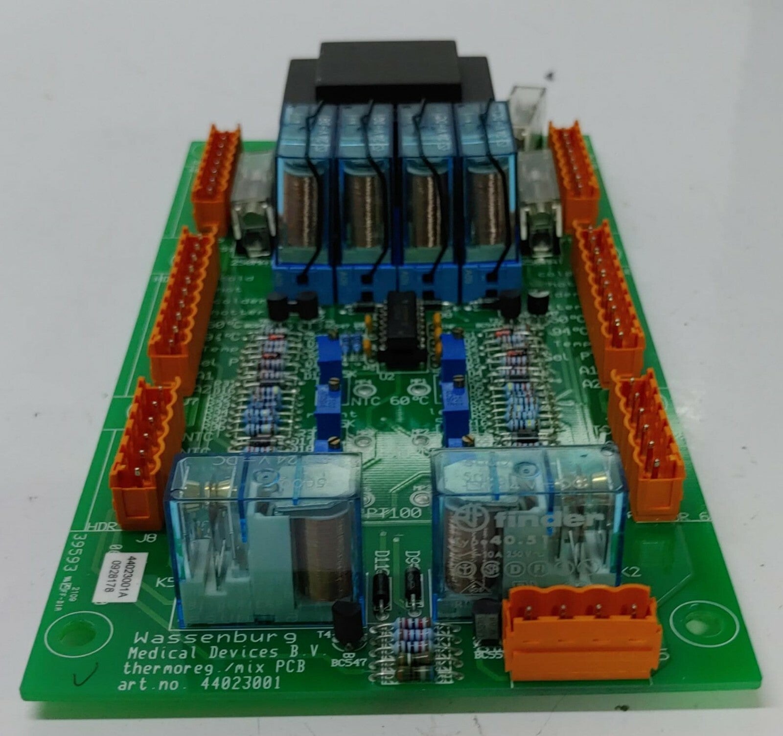 WASSENBURG MEDICAL DEVICES B.V. PCB BOARD 44023001 W/ ORANGE Connectors