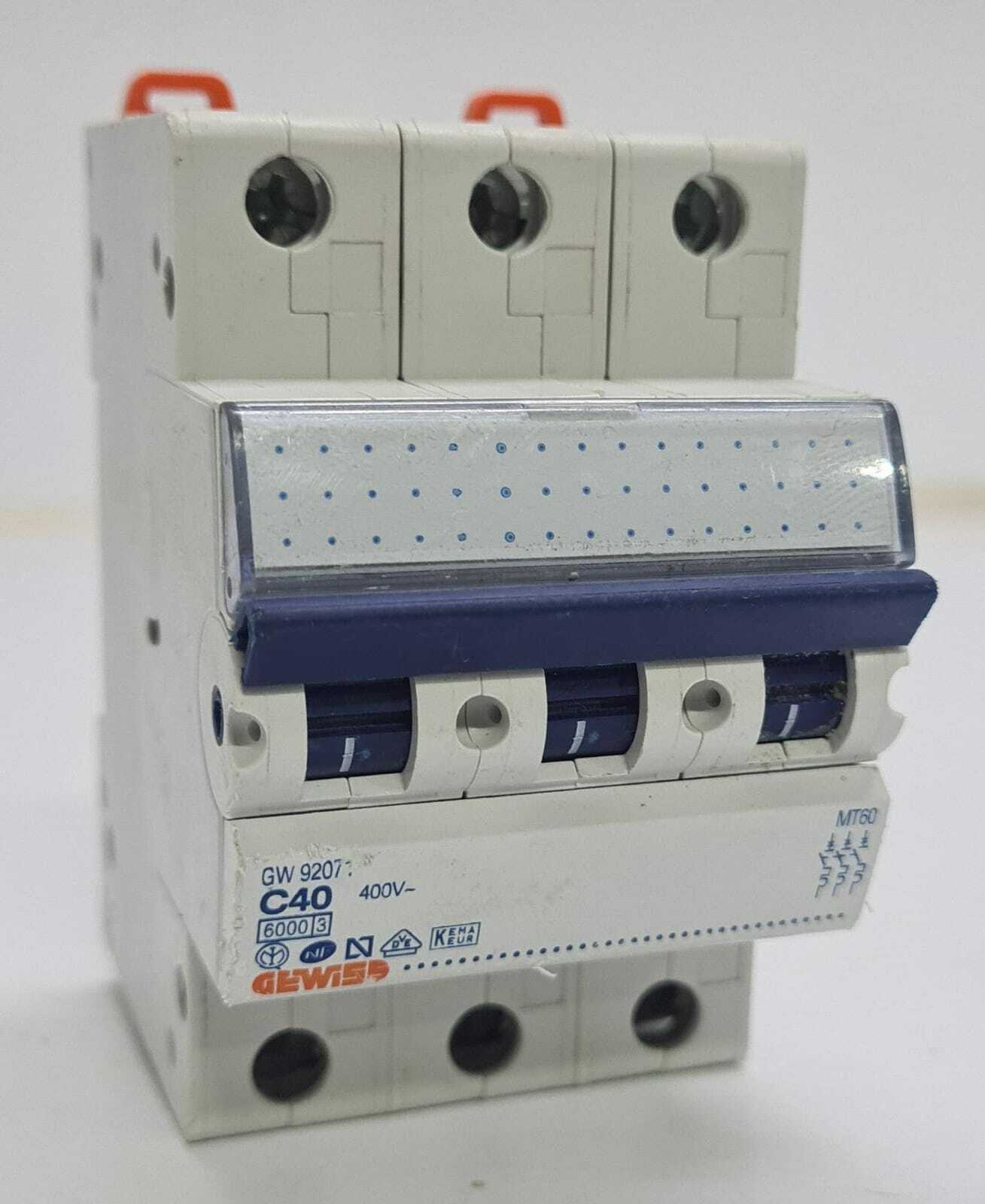 GEWISS GW 92 071 C40 3 Pole Circuit Breaker