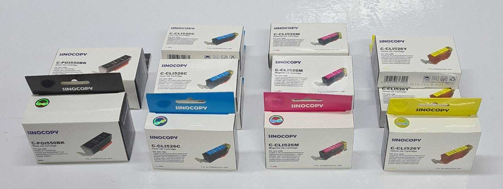 Sinocopy Ink Cartridge for Canon Printer 5x Cyan 5x Magenta 4x Yellow 2x Black