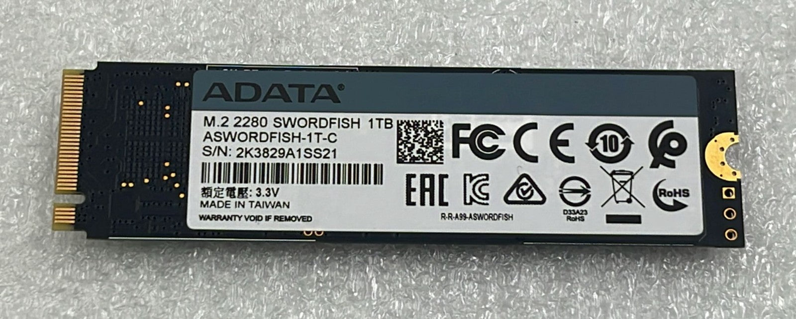 ADATA M.2 2280 SWORDSFISH 1TB SSD SWORDFISH-1T-C