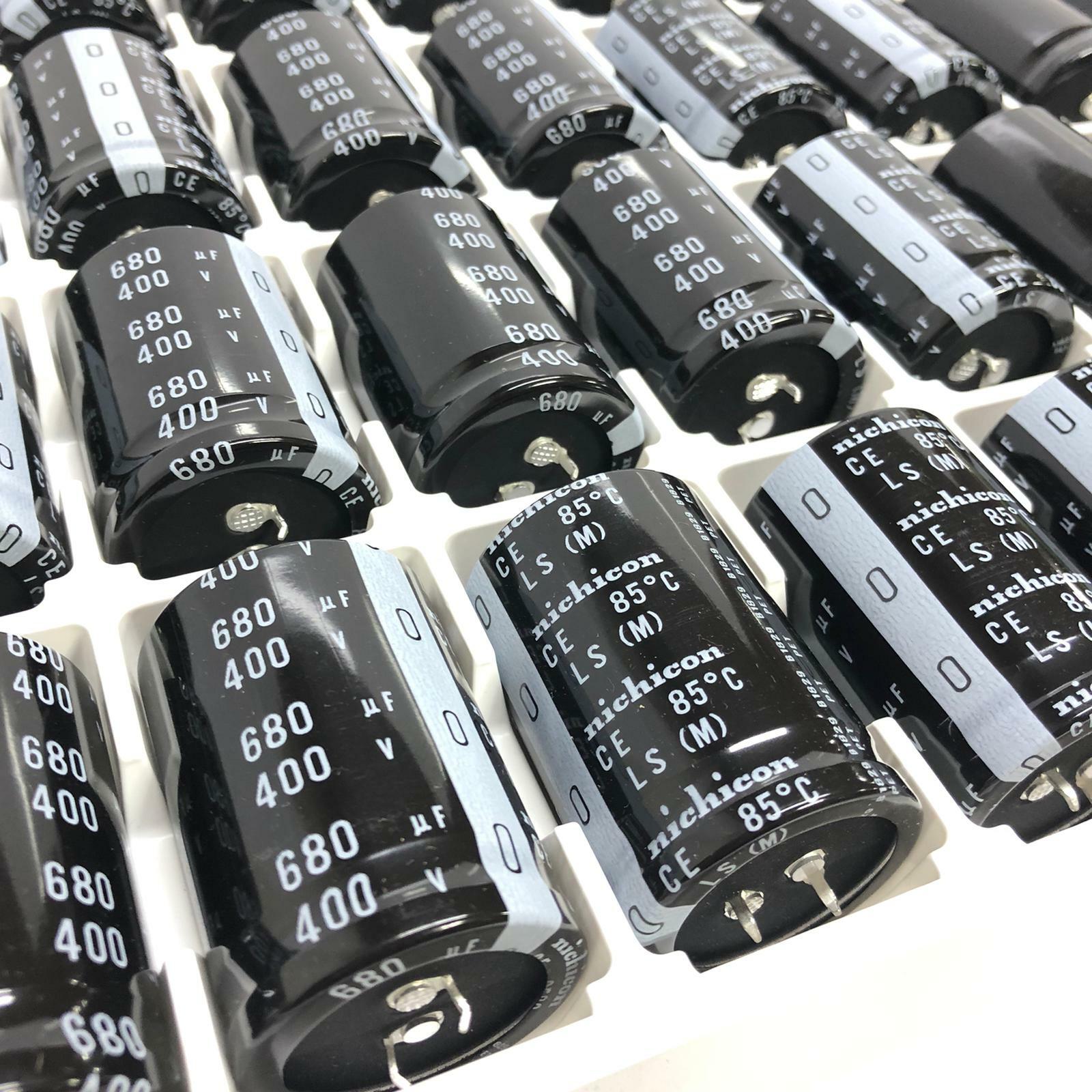 [Lot of 10] Nichicon 680uF 400v  LS(M) 35x50mm 400V 680uF PSU Capacitor