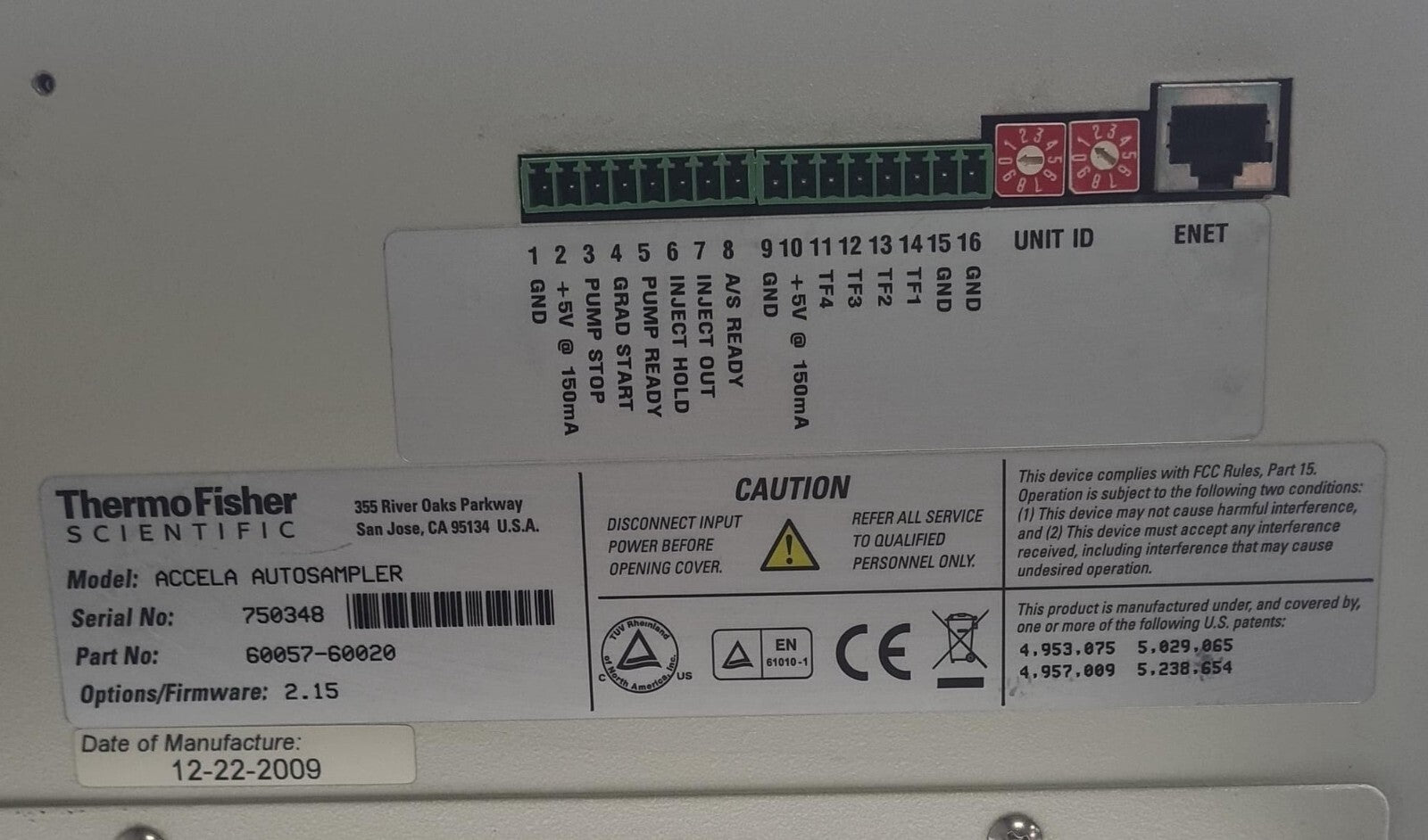 Thermo Fisher SCIENTIFIC ACCELA Autosampler 60057-60020 **AS-IS**