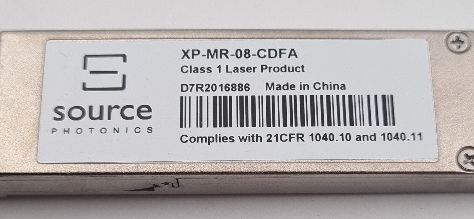 NEW- SOURCE PHOTONICS XP-MR-08-CDFA SFP Transceiver Module 21CFR 1040.10 1040.11