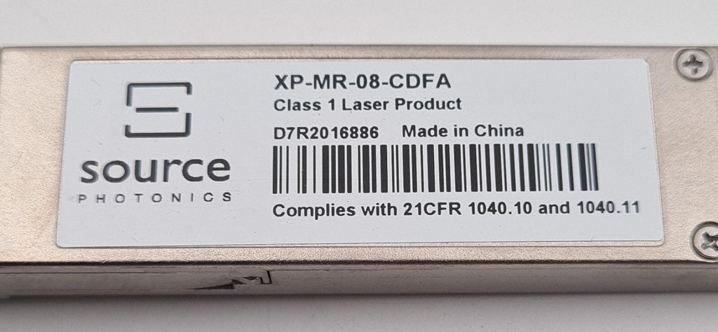 NEW- SOURCE PHOTONICS XP-MR-08-CDFA SFP Transceiver Module 21CFR 1040.10 1040.11