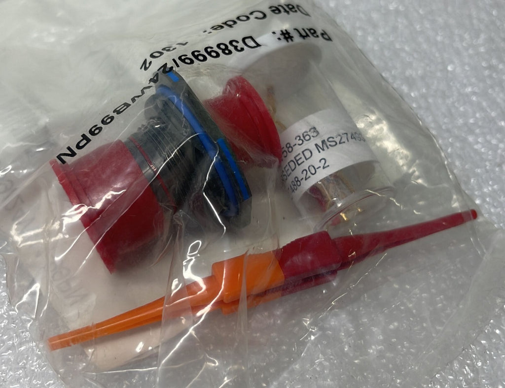 [LOT OF 6] Amphenol D38999/24WB99PN MIL SPEC Connector