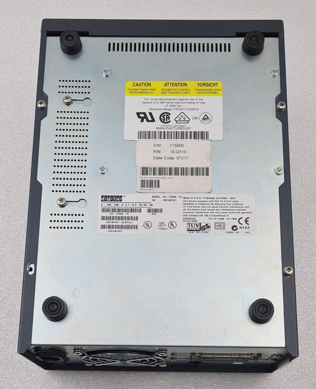 Digital DLT DS-TZ89N-TA DLT7000 SCSI External Tabletop Drive Module