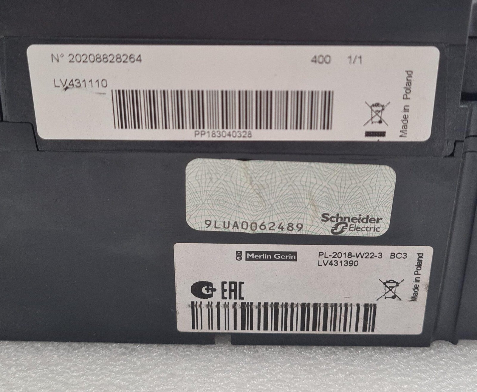 Schneider Electric Compact NSX250B LV431110 Circuit Breaker / Merlin LV431390