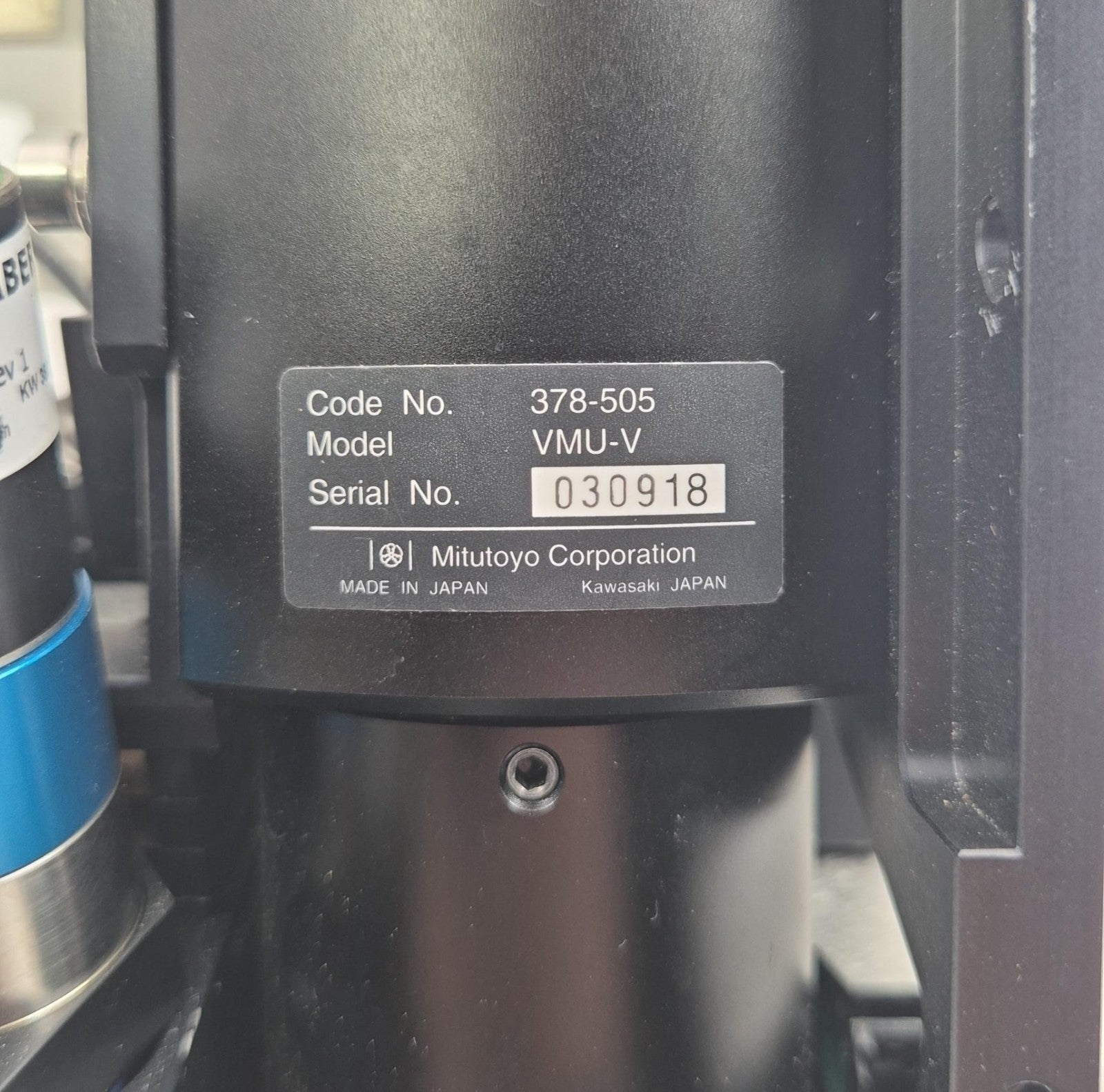 Mitutoyo VMU-V 378-505 Microscope Head **AS-IS**