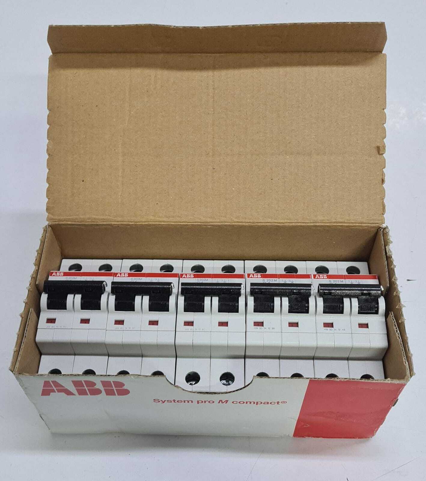[LOT OF 5] NEW - ABB Circuit Breaker Air Switch S202M-C4 2POLE 4A