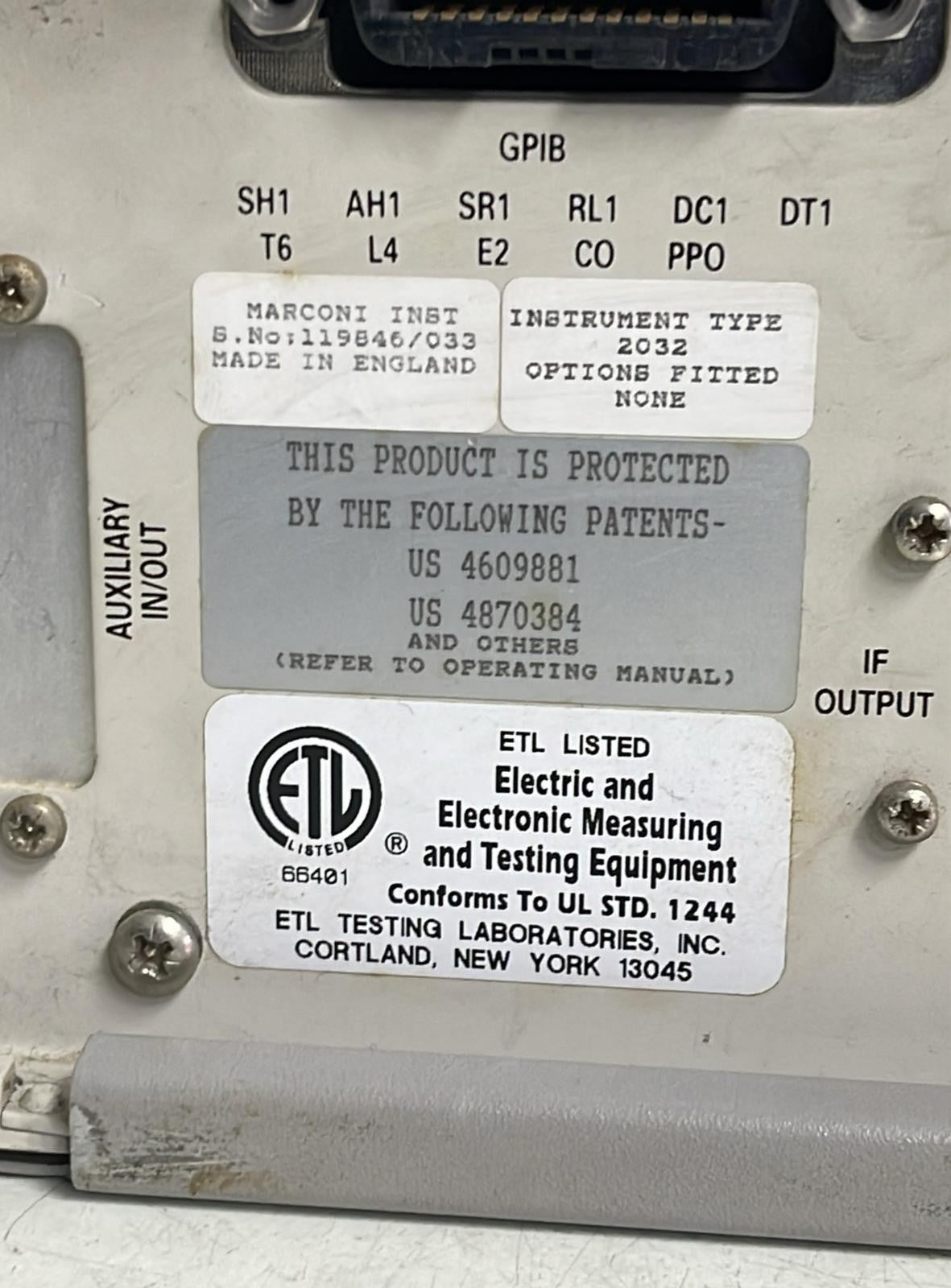 Marconi 2032 Signal Generator 10 kHz- 5.4GHz **AS IS