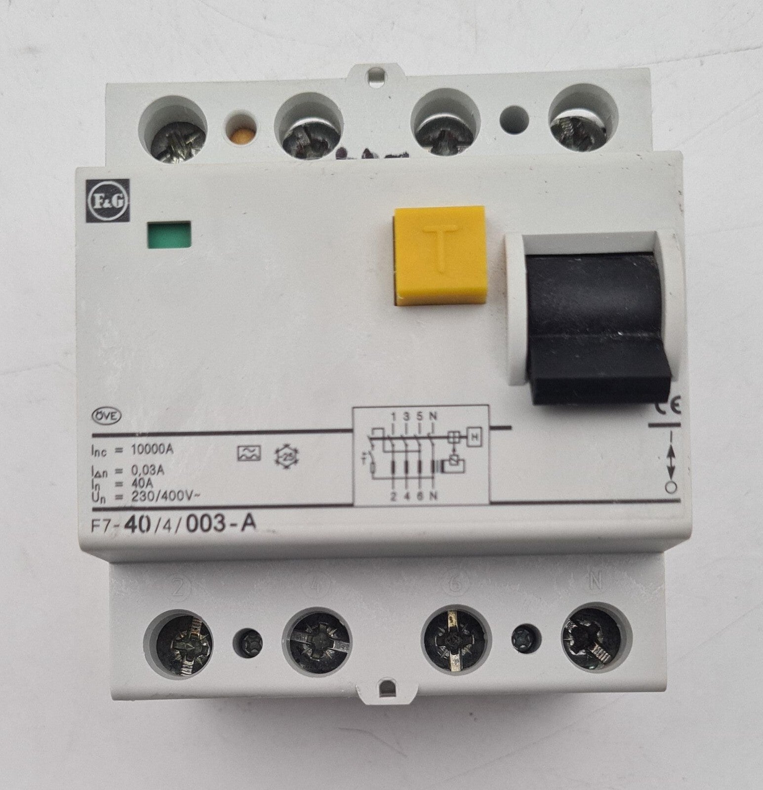 F&G F7-40/4/003-A 4-Pole 40 Amp Circuit Breaker