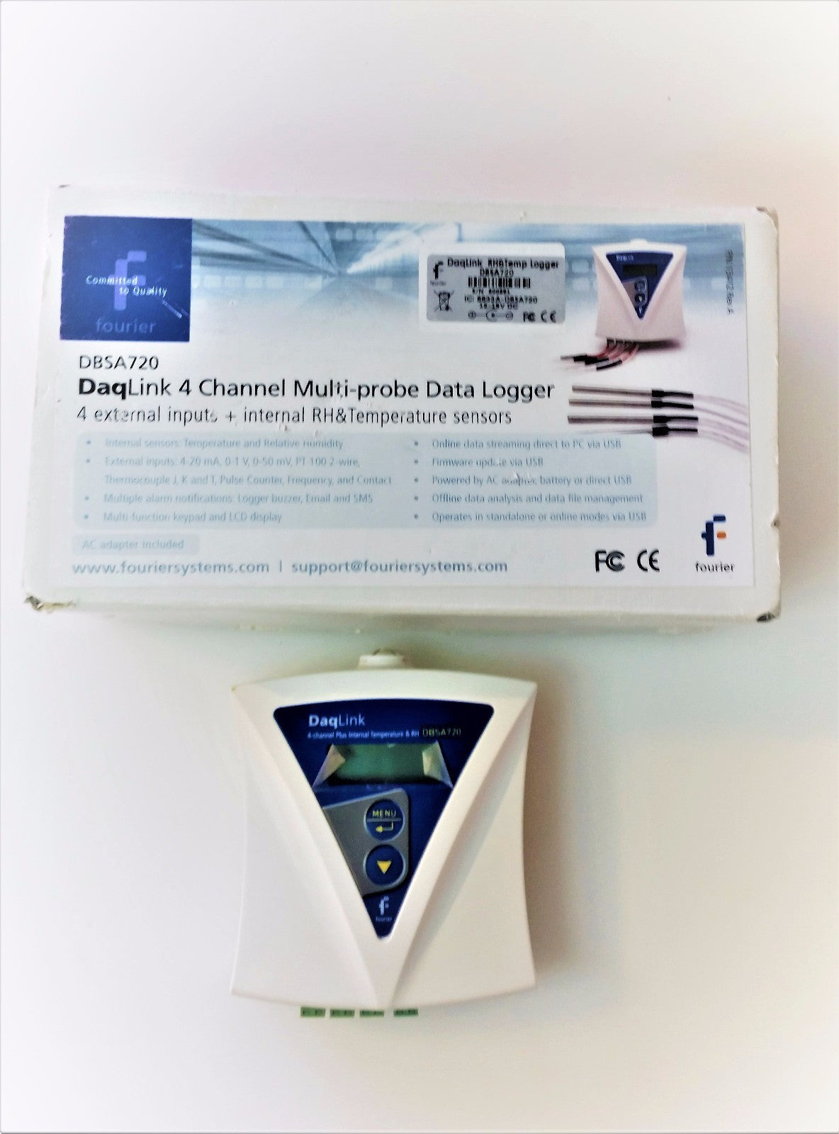 Fourier DaqLink 4-channel multi probe standalone data Temperature logger DBSA720