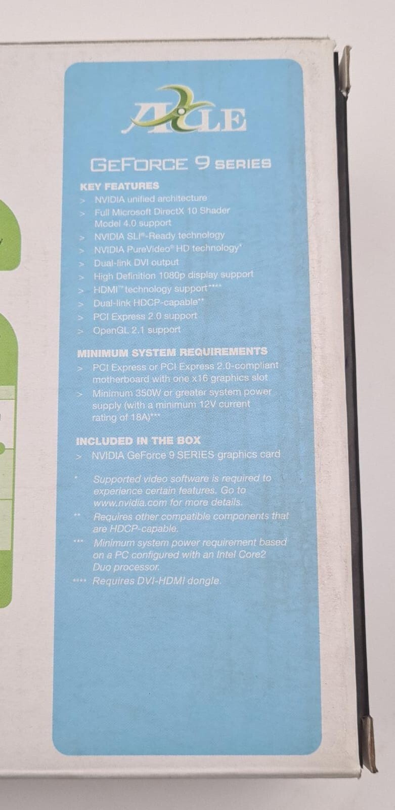 NEW - Axle3 Nvidia GeForce 9300GS 1GB DDR2 PCI-E CRT DVI HDCP HDMI Video Card