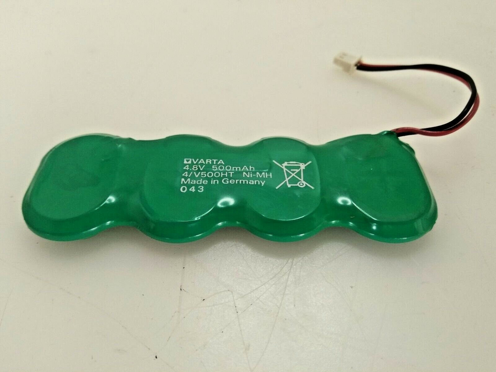 [LOT 2] Varta 4.8V 500mAh 4/V500HT Ni-MH Battery Cell Rechargeable W/ Connector
