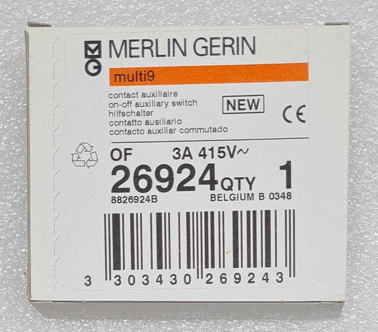 [LOT OF 4] NEW - MERLIN GERIN 26924 multi 9 Contact Auxiliary Switch 8826924B