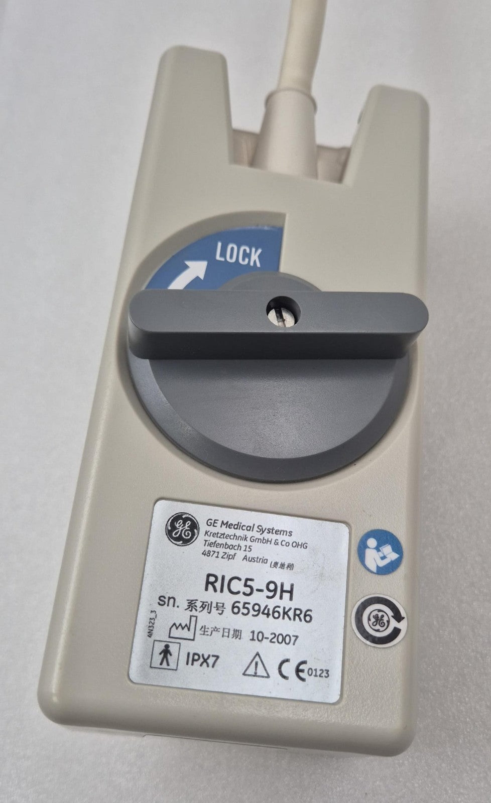 GE RIC5-9H Vaginal Ultrasound Endocavity Probe Transducer Convex Array Voluson