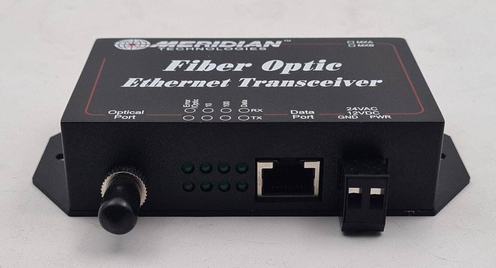 MERIDIAN TECHNOLOGIES Fiber Optic Ethernet Transceiver MXA-1R-2MC-ST